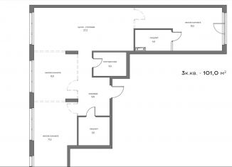 Продается 3-комнатная квартира, 101 м2, Пенза, площадь Ленина