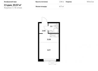 Продается квартира студия, 20.6 м2, Владивосток, жилой комплекс Босфорский Парк, 1А, Первомайский район