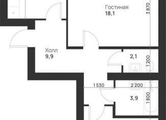 Продам 2-ком. квартиру, 66.1 м2, деревня Нижняя Китаевка