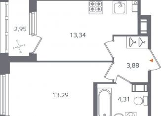 Продажа однокомнатной квартиры, 36.3 м2, Санкт-Петербург, метро Лесная