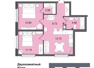 Продам двухкомнатную квартиру, 53.8 м2, Санкт-Петербург, муниципальный округ Гагаринское, Витебский проспект, 99к1