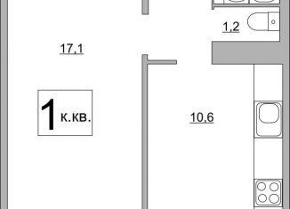 1-ком. квартира на продажу, 38.4 м2, Псков, Гдовская улица, 24, ЖК Сиреневый Парк