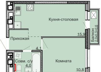 Однокомнатная квартира на продажу, 34.8 м2, Ижевск