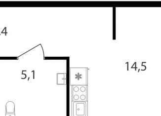 Продается квартира студия, 26 м2, Москва, метро Лесопарковая, Варшавское шоссе, 141